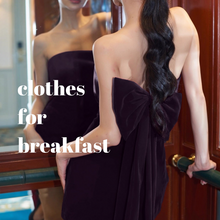 Load image into Gallery viewer, Plum Velvet Dress