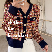 Load image into Gallery viewer, Tweed Woven Cardigan